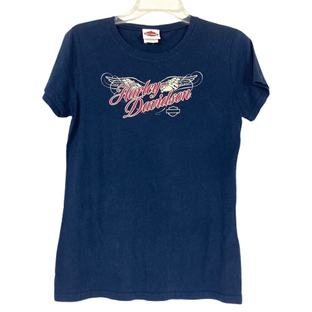 Harley Davidson Wings Graphic T-Shirt L 2-Sided Women L Louisiana
